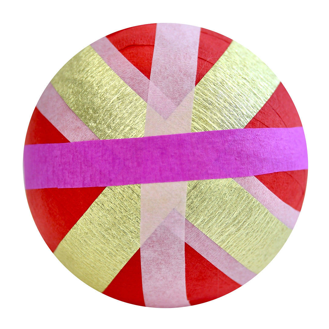 Deluxe Surprise Ball - Gold Metallic Stripes - Assorted Colors