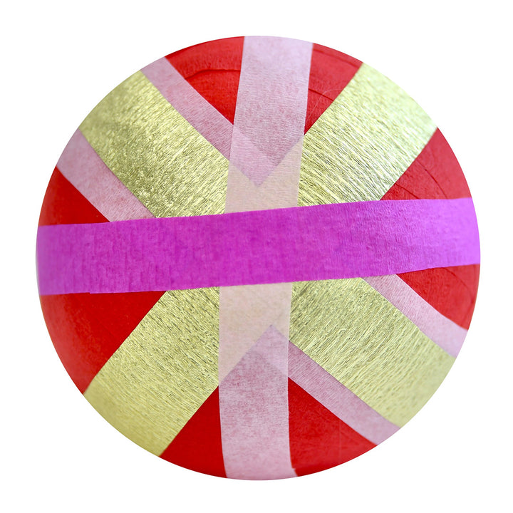 Deluxe Surprise Ball - Gold Metallic Stripes - Assorted Colors