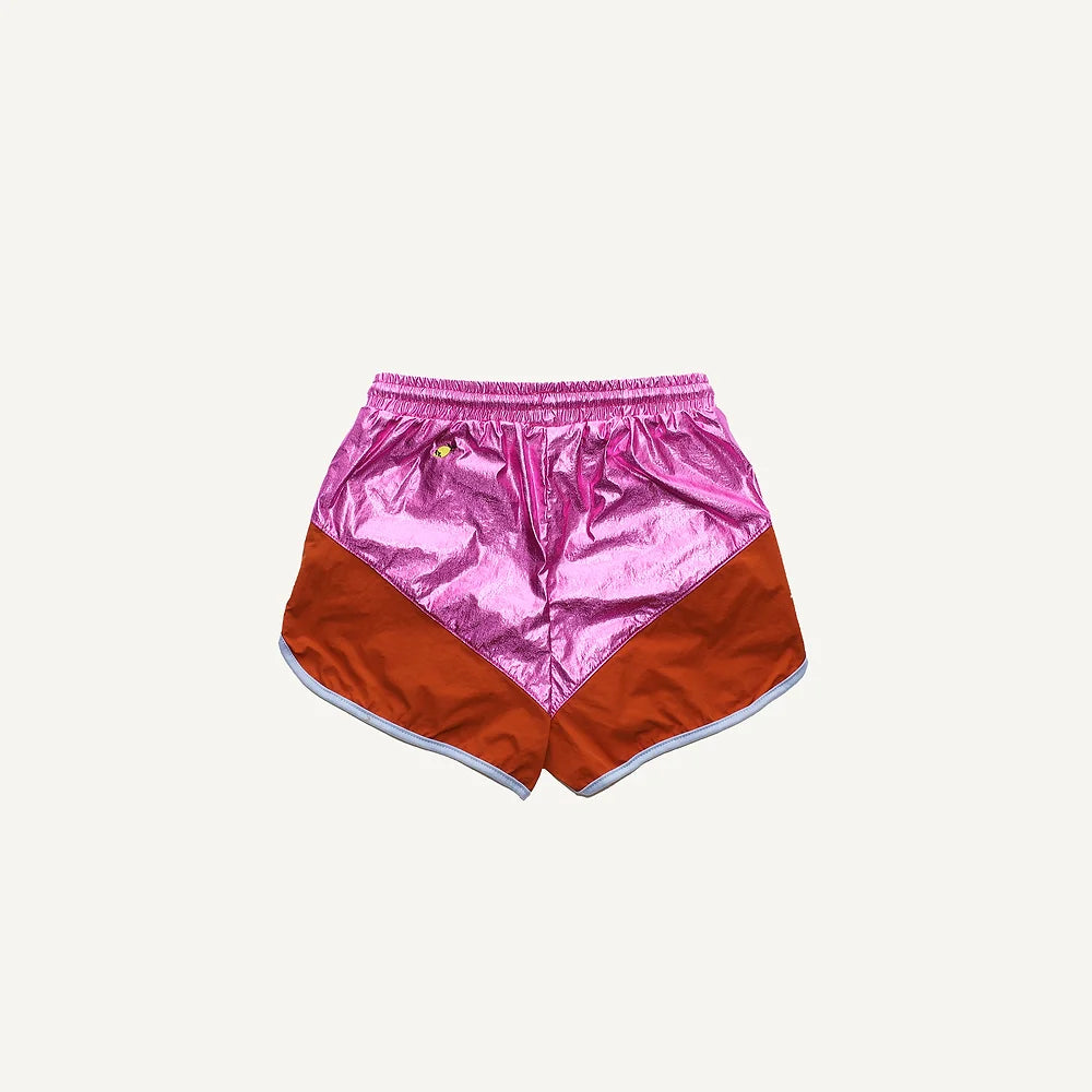 Metallic Shorts- Pink