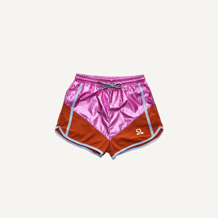 Metallic Shorts- Pink