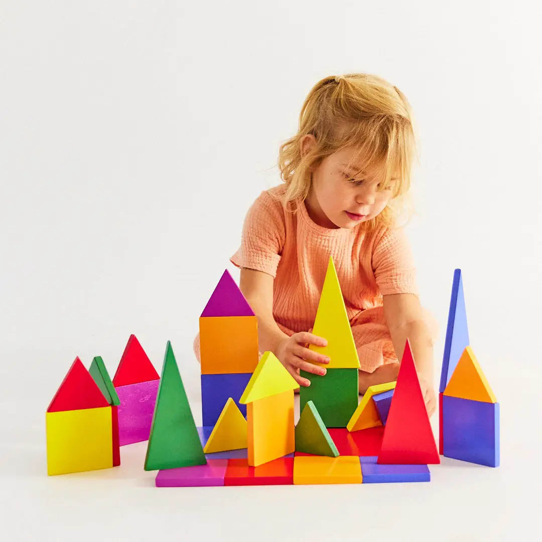 Magnetic Wooden Playtiles - Set of 32 Pieces