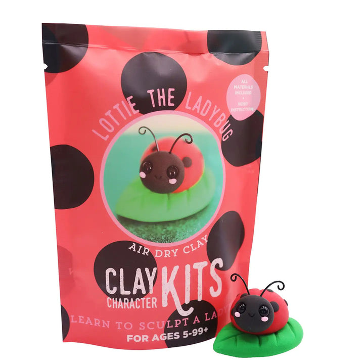 NEW Lottie the Ladybug Diy Air Dry Clay Kit
