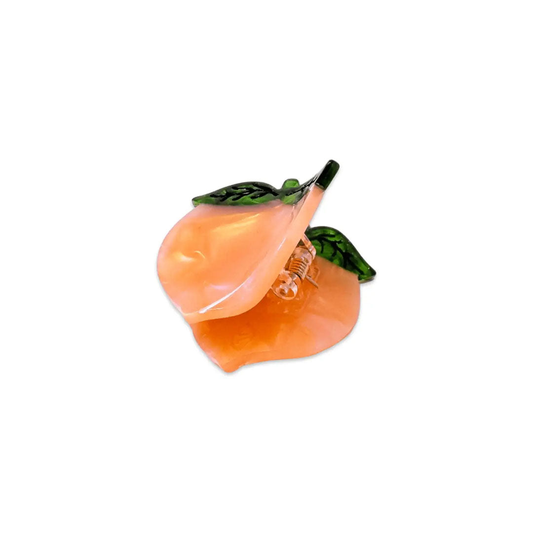 Mini Peach Hair Claw Clip