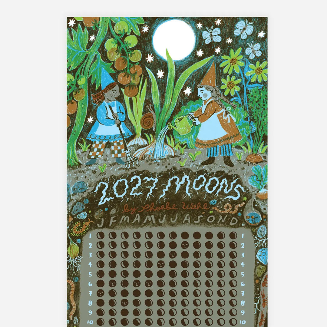 Phoebe Wahl 2027 Lunar Calendar Poster Daily Moon Tracker