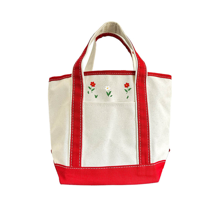 NEW Mini Canvas Tote Bag- Embroidered Forever Young