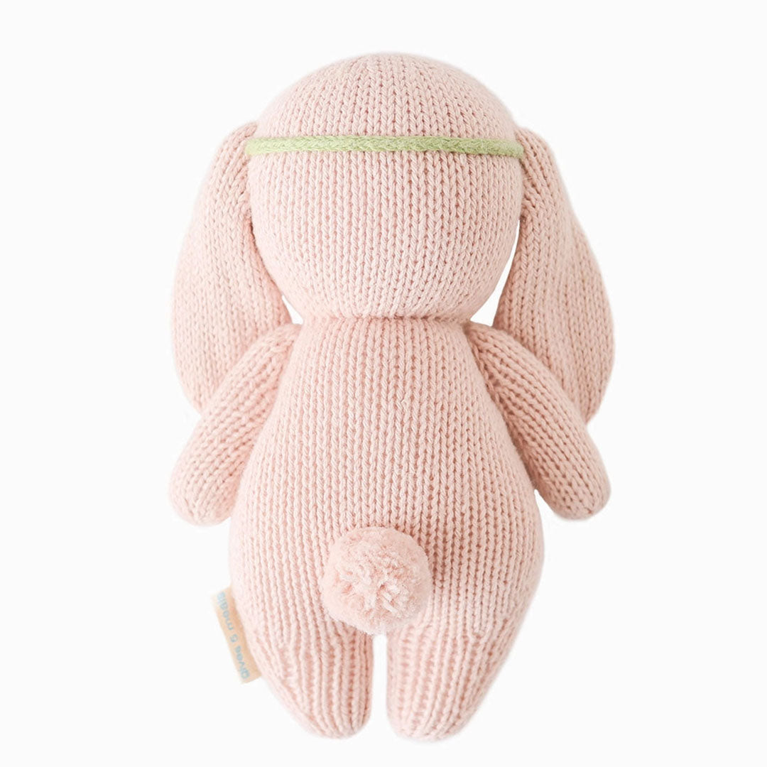 Baby Bunny Knit Doll (Rose with Ivory Floral)