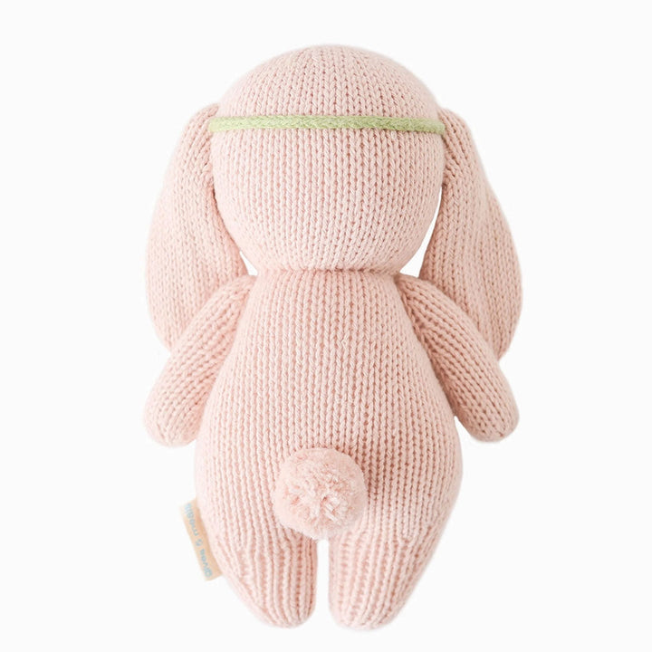 Baby Bunny Knit Doll (Rose with Ivory Floral)