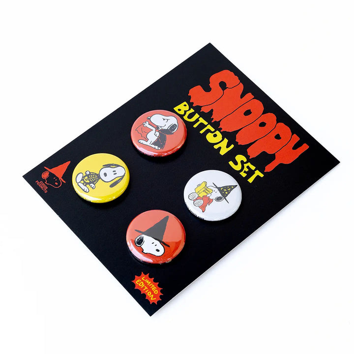 Snoopy Halloween Button Pin Set