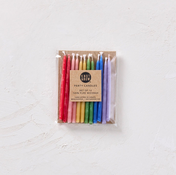 Assorted Rainbow Beeswax Candles