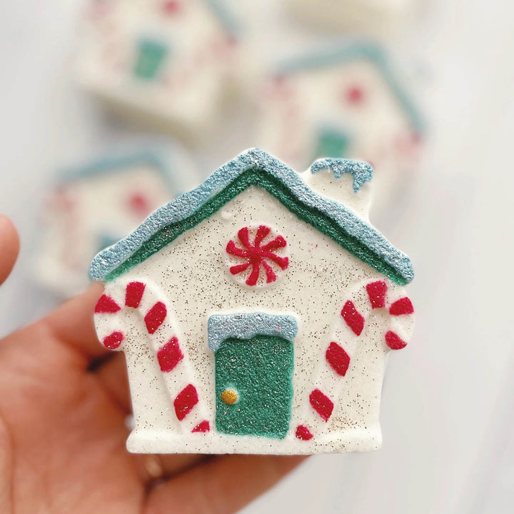 Gingerbread House Bath Bomb with Toy