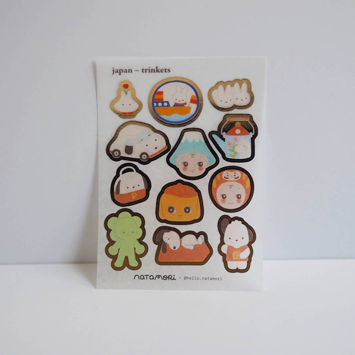 Japan – Trinkets • washi foil sticker sheet