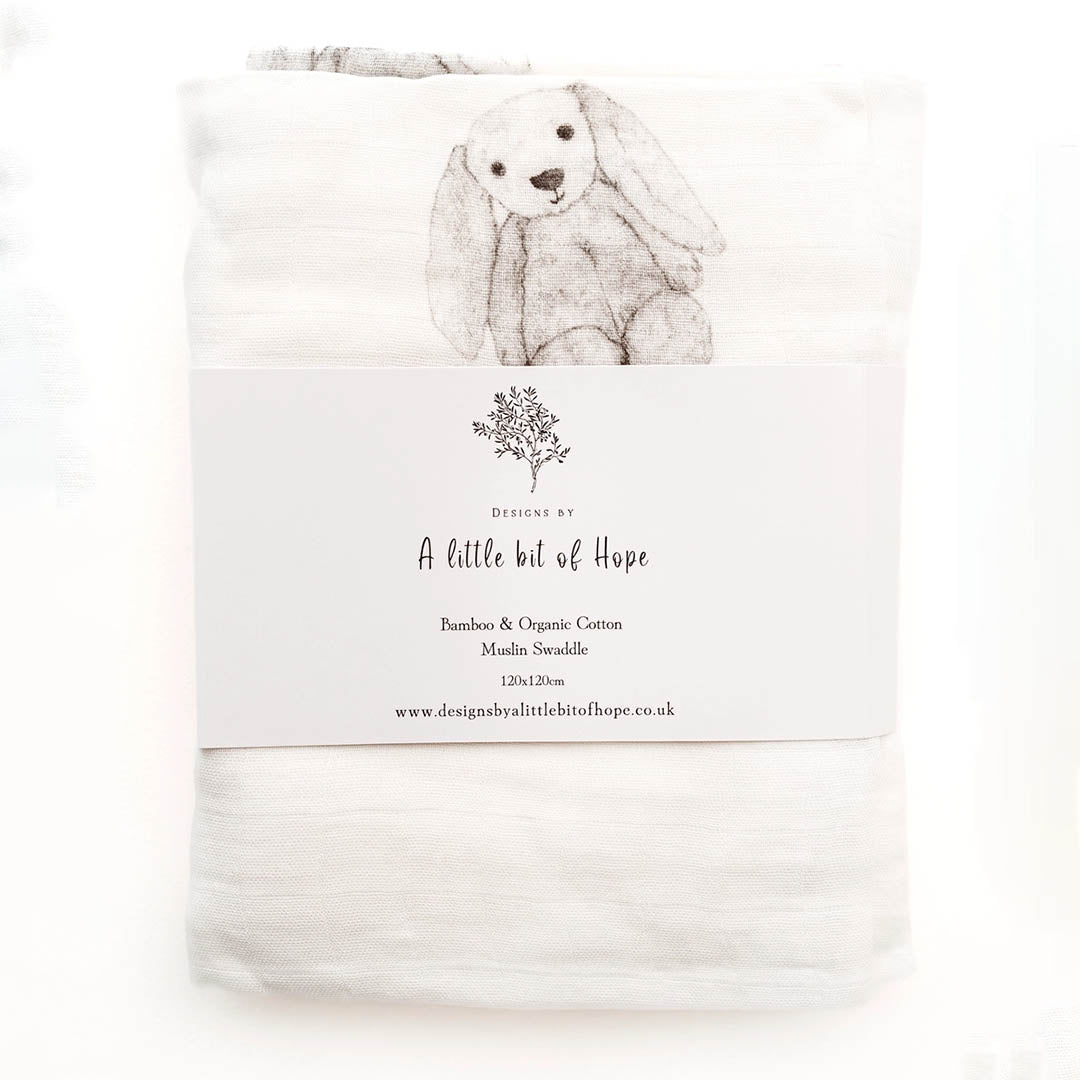 Organic Swaddle Blanket: Bunny