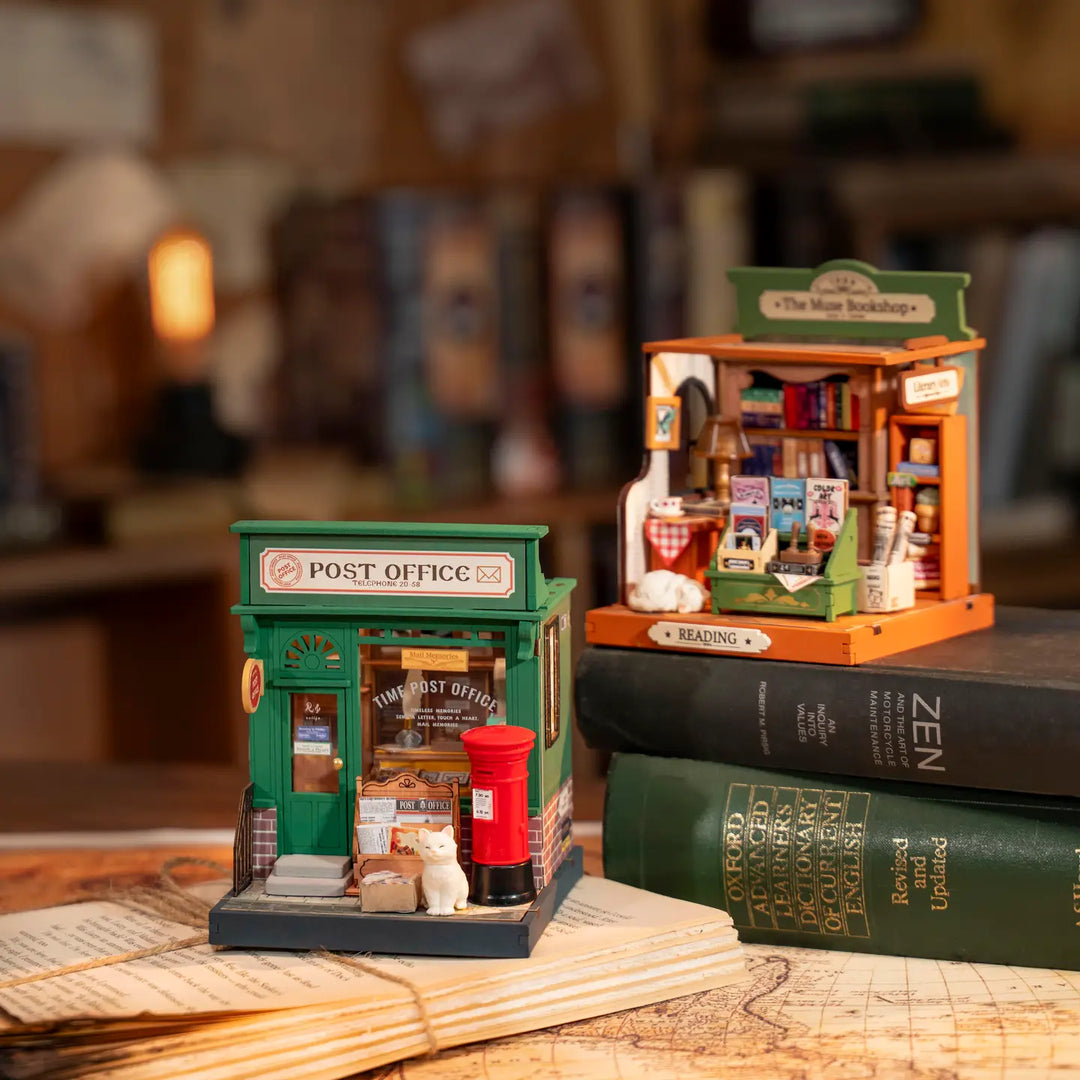 DIY Wooden Miniature House Kit: Century Post Office