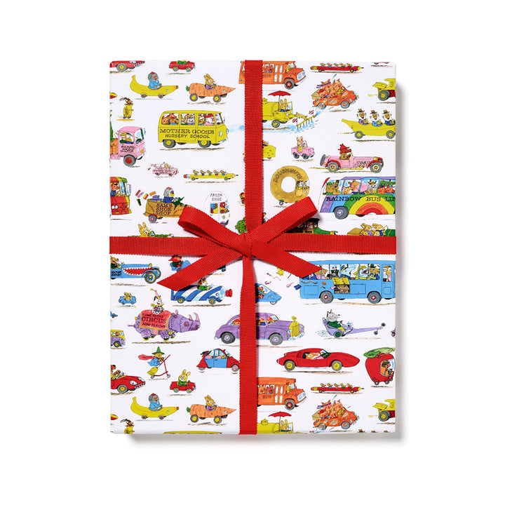 Richard Scarry Busytown Cars Wrapping Paper - Roll of 3 Sheets
