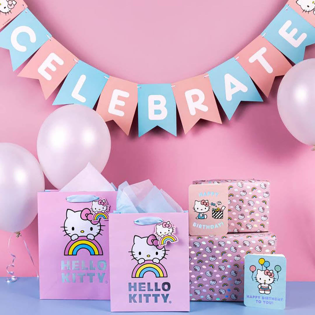 Hello Kitty Rainbow Skies Gift Wrap