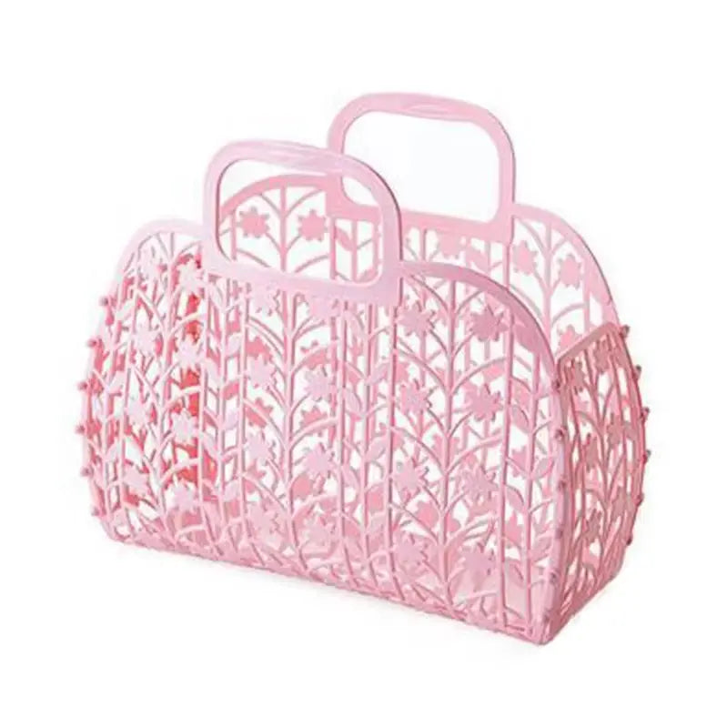 Pink Floral Jelly Basket