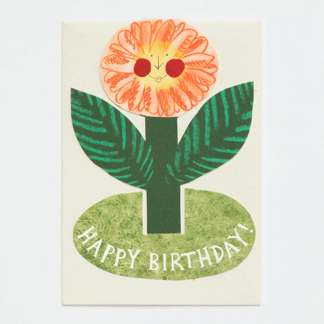 Greeting Card - Happy Birthday Flower Stand-Up Card
