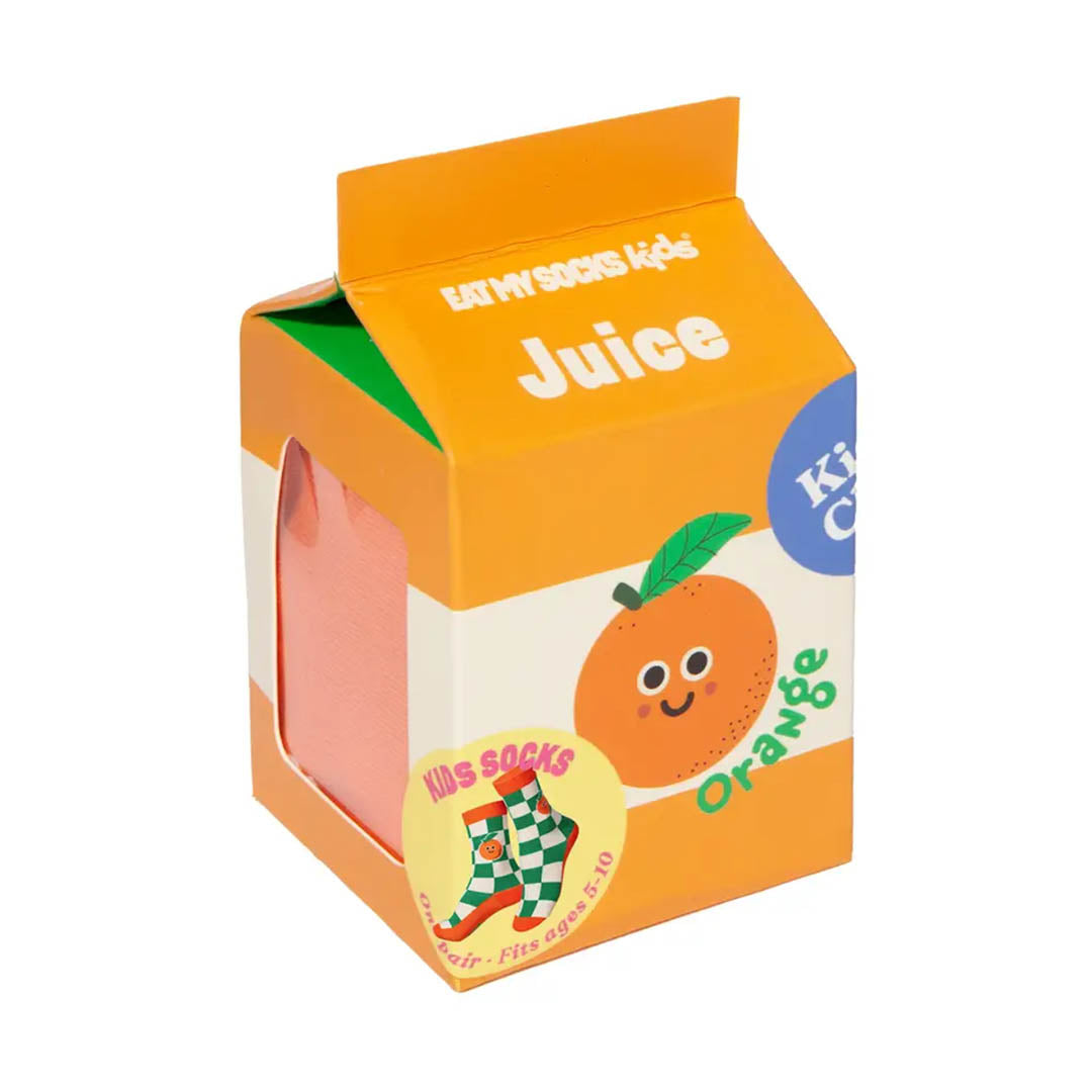 Kid's 3D Socks- Orange Juice