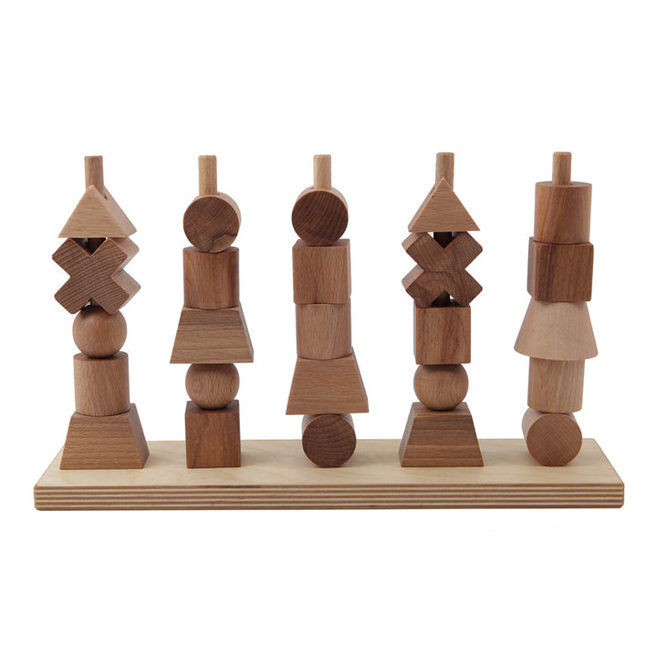 NEW Wooden Story Natural Stacking Toy