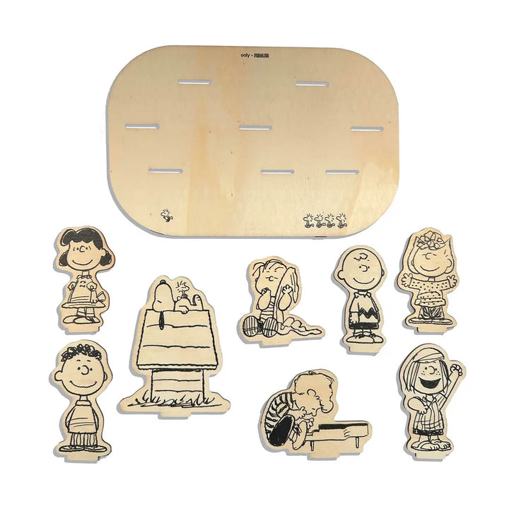 OOLY x Peanuts: Color-in' Wooden Scene Kit
