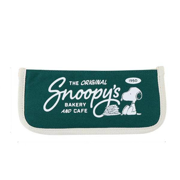 Peanuts Snoopy Slim Pencil Case - Green