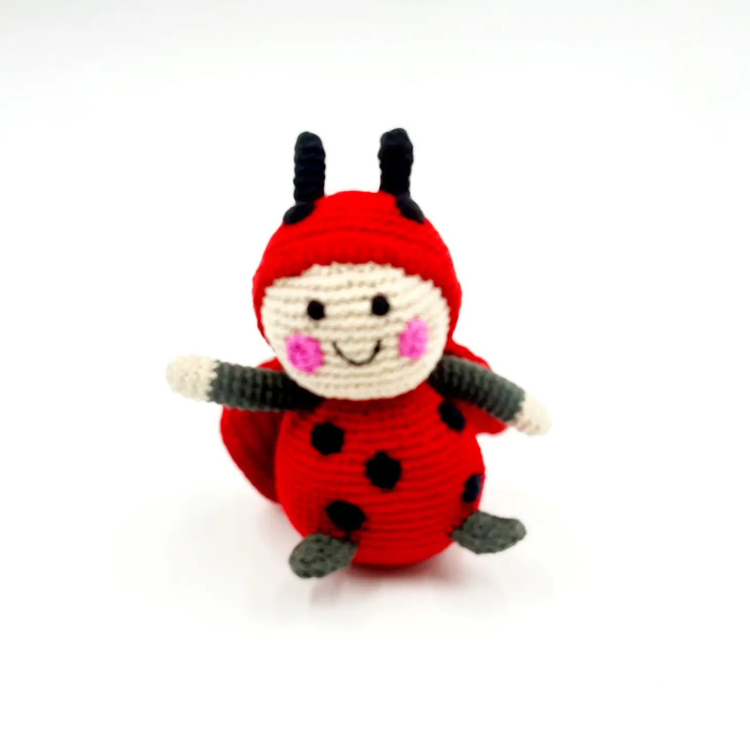 NEW Organic Ladybug Rattle Toy
