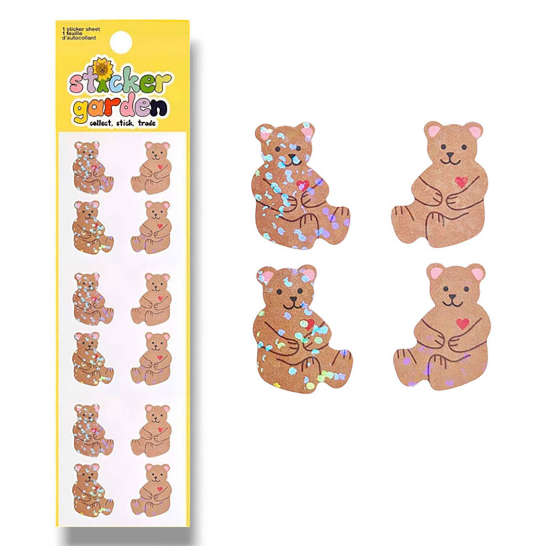 Speckled Beary Cute Vintage Inspired Stickers