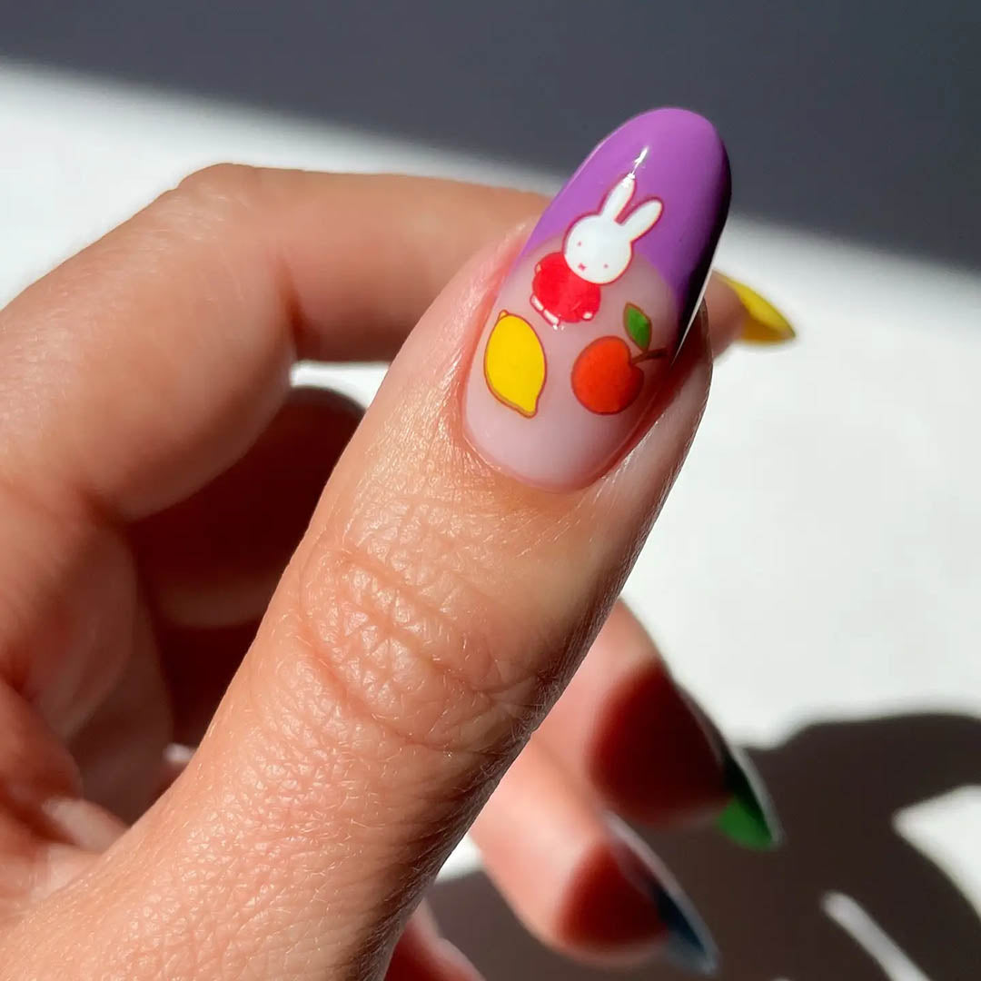 Nail Art Deco Stickers: Miffy's Fresh Fruit