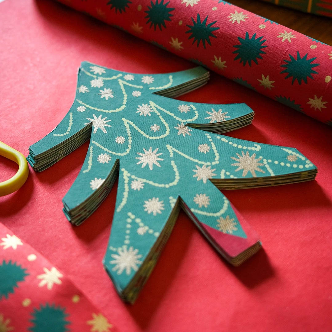 Christmas Trees Concertina Paper Garland