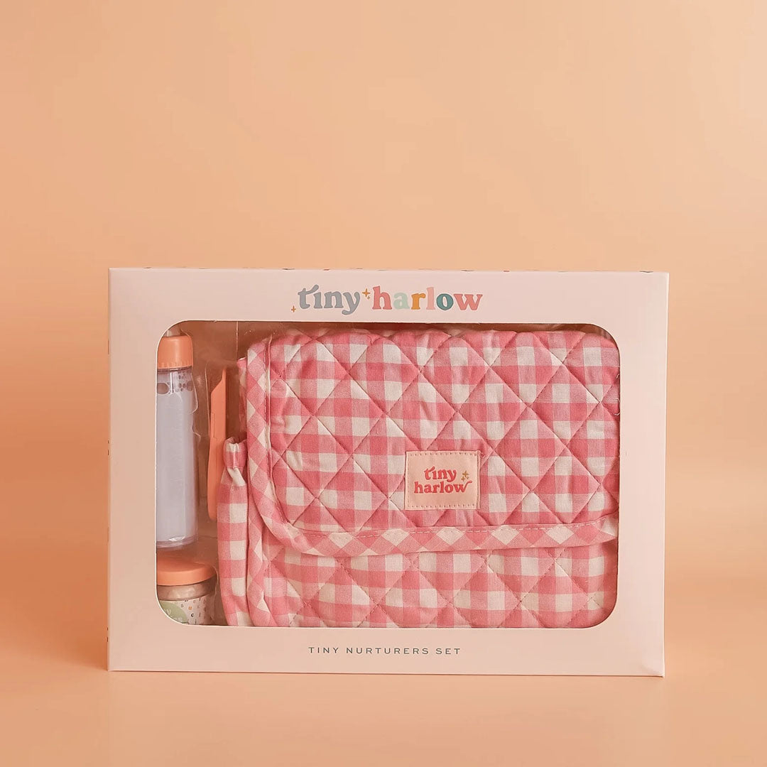 NEW Tiny Nurturers Set - Pink Gingham