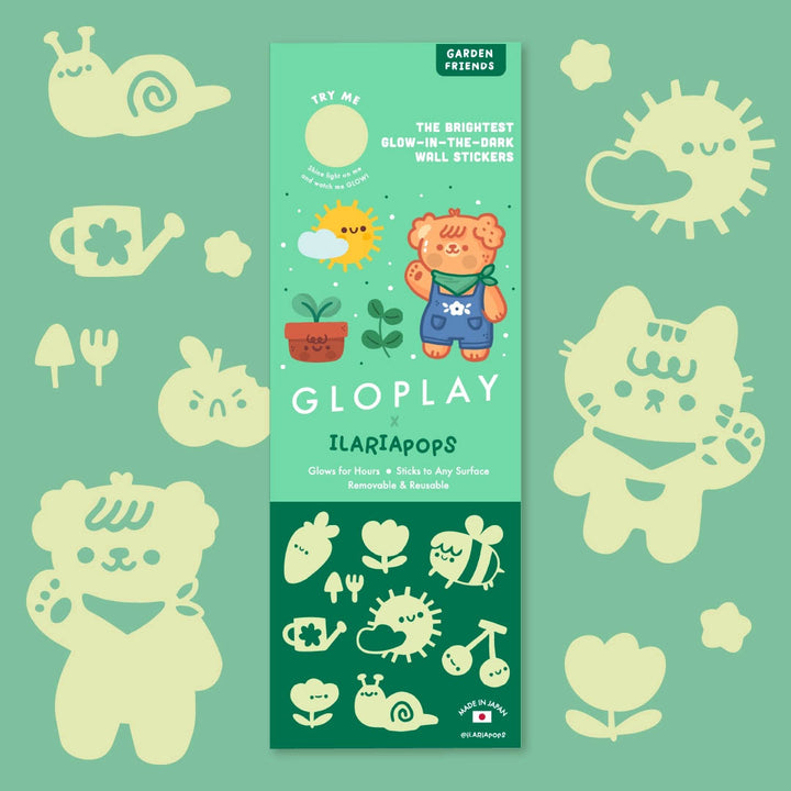 Japanese Glo Stickables Set- Garden Friends By Ilariapops