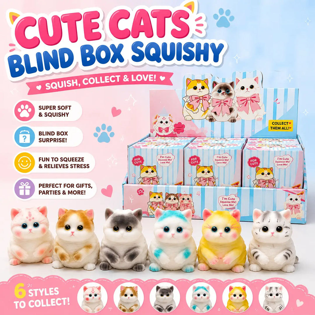 Cute Cats Blind Box Squishy Toy