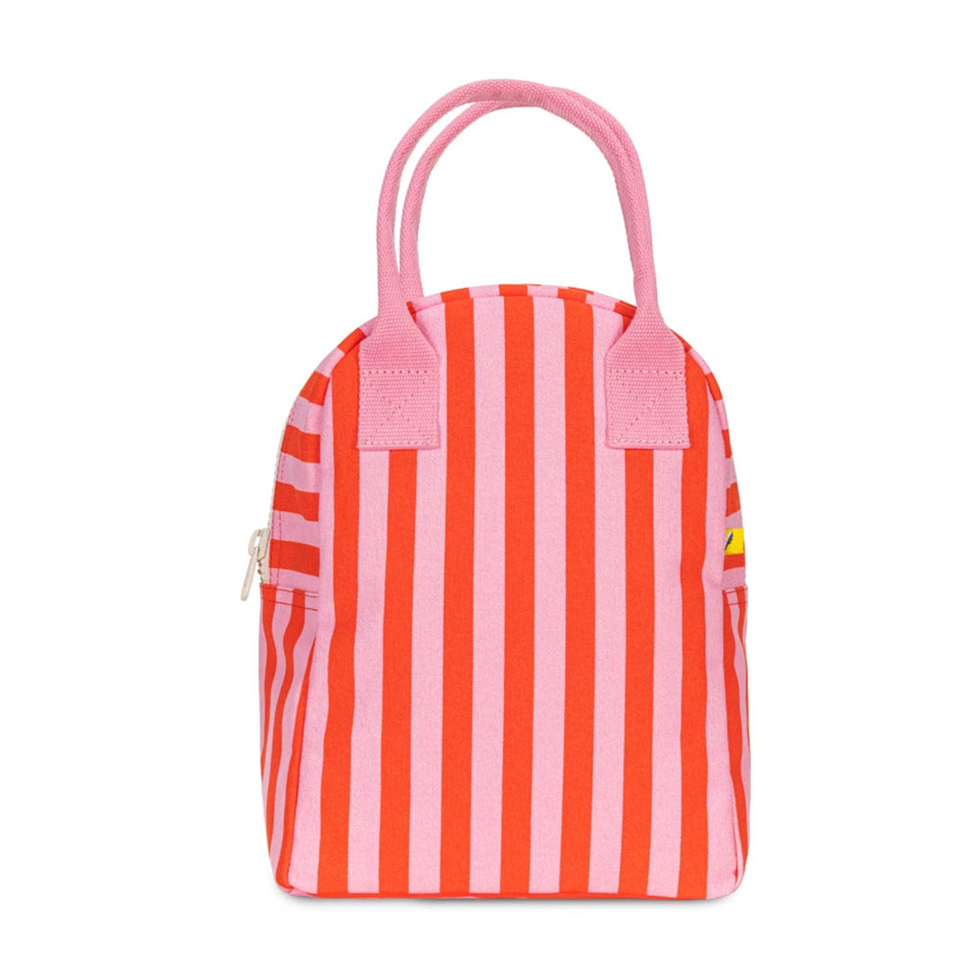 Zipper Lunch Bag- Pink Stripe