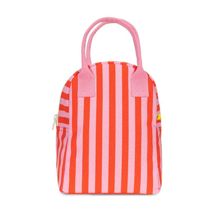 Zipper Lunch Bag- Pink Stripe