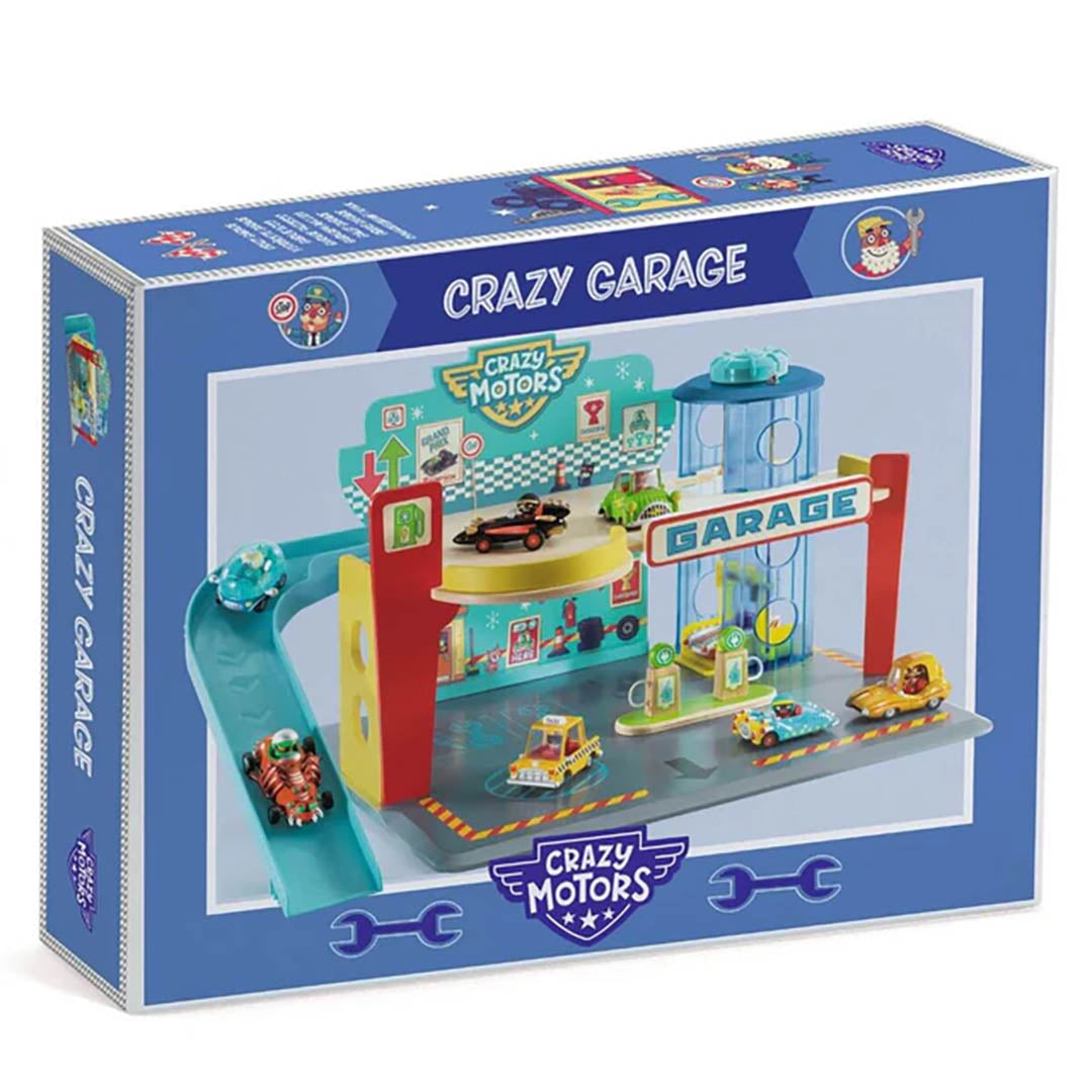 Wooden Crazy Motors Garage Set