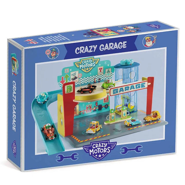 Wooden Crazy Motors Garage Set