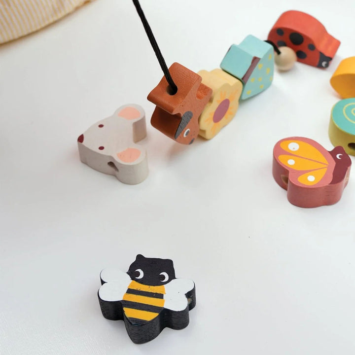 Wooden Garden Threading Beads