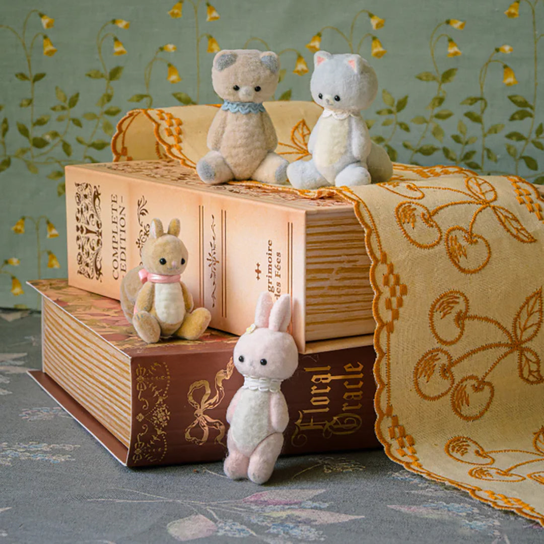 Japanese Blind Capsule- Forest Storybook Flocked Animals