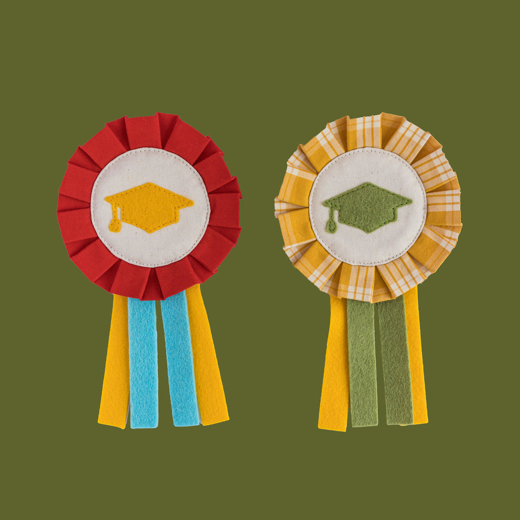 Handmade Wool Felt Graduation Badges- Available in Two Colors!