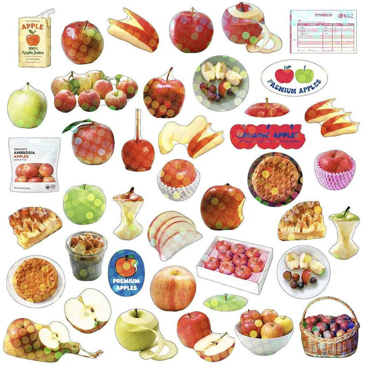 Japanese 40 Pc. Sticker Set- Apple