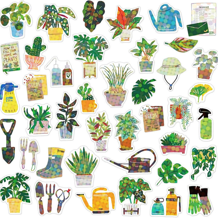 Japanese 40 Pc. Sticker Set- Green Plants