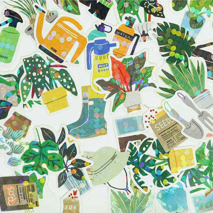 Japanese 40 Pc. Sticker Set- Green Plants