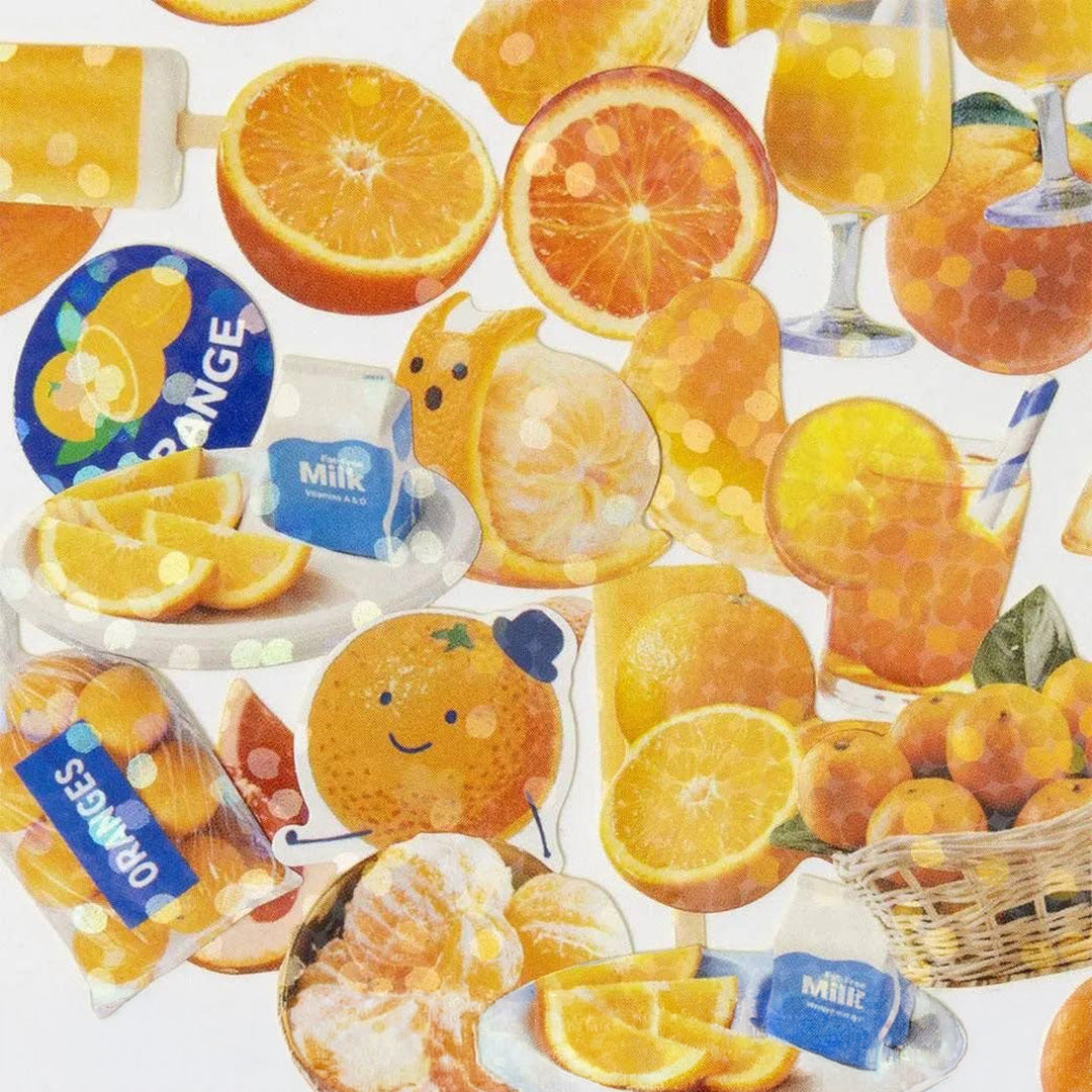 Japanese 40 Pc. Sticker Set- Orange