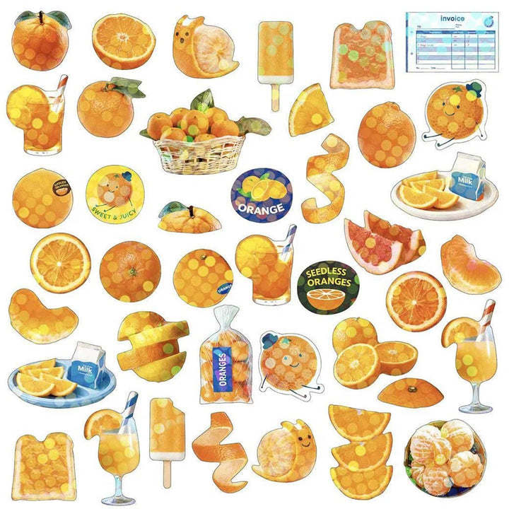 Japanese 40 Pc. Sticker Set- Orange