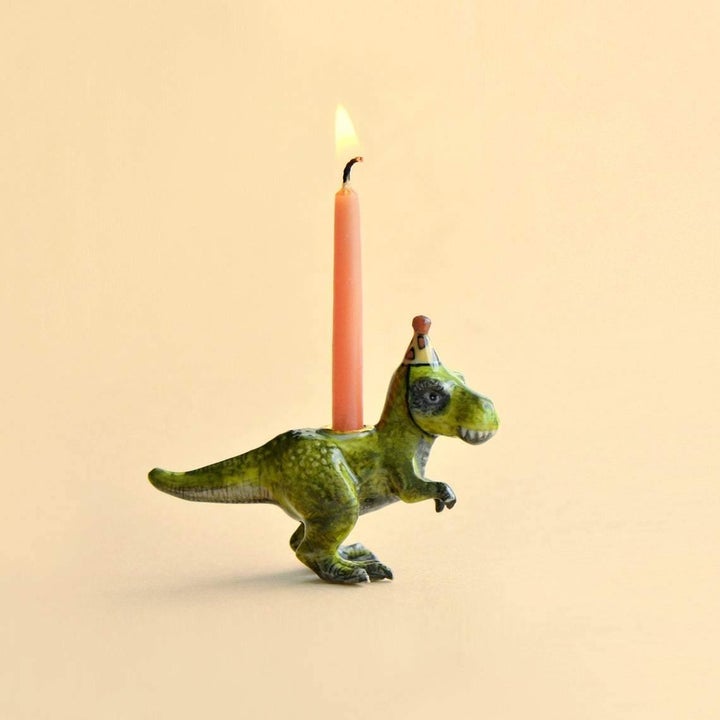 Limited Ceramic Party Animals Candle Holder- Dinosaur T-Rex