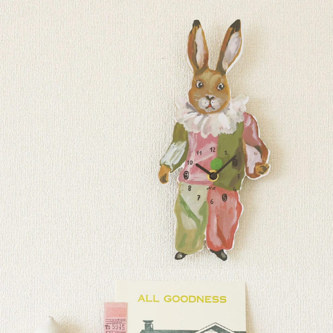 Nathalie Lete Die Cut Clocks- Bunny