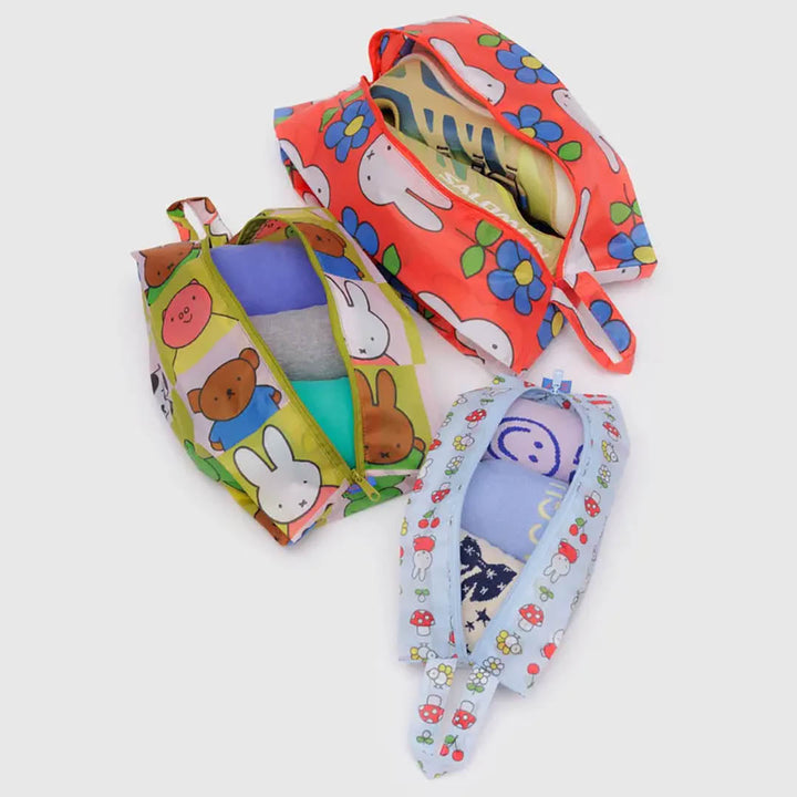 NEW Miffy X Baggu Zip Pouch Set