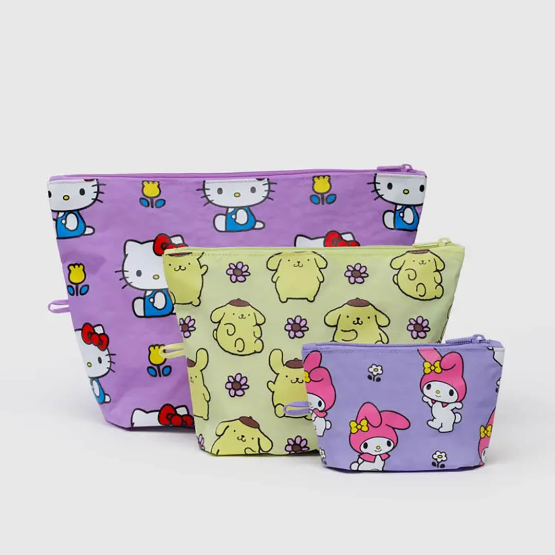 Go Pouch Set- Hello Kitty and Friends Florals