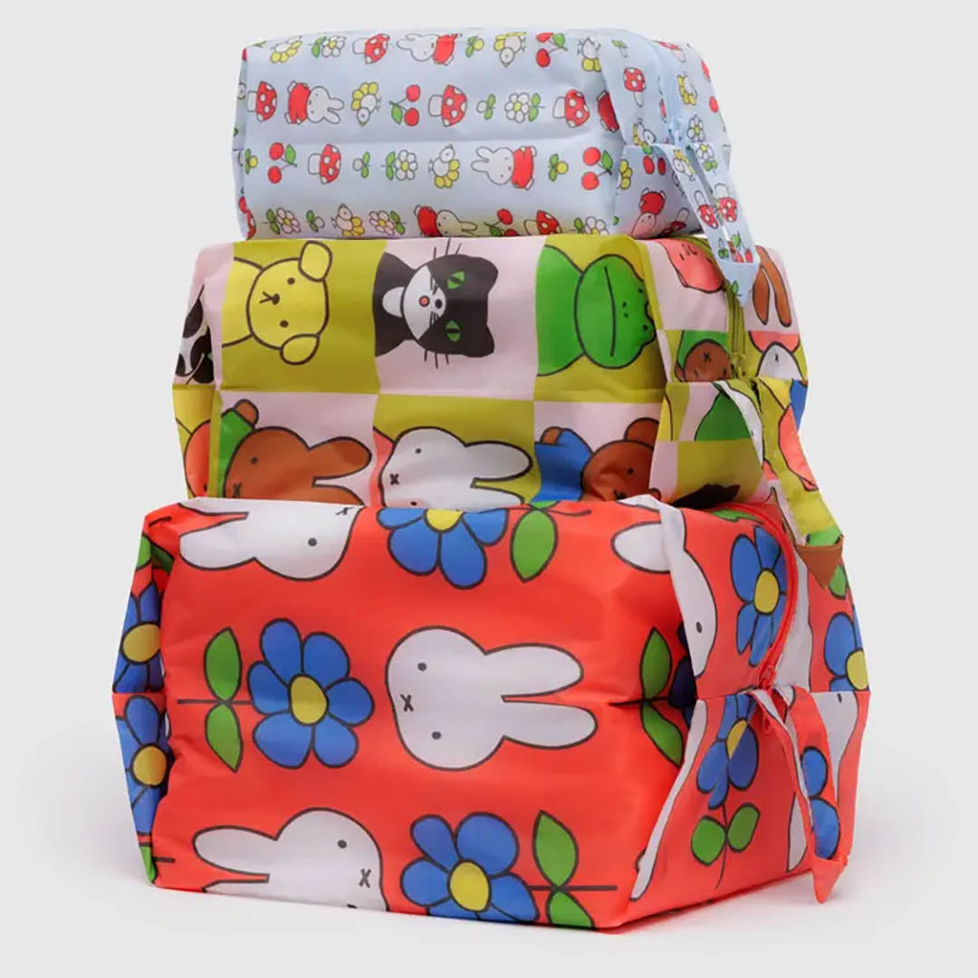 NEW Miffy X Baggu Zip Pouch Set