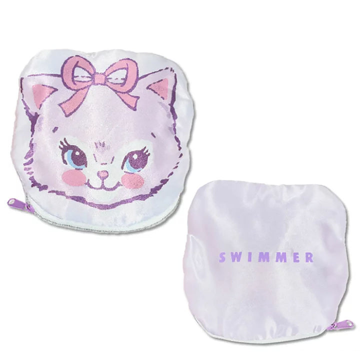 NEW Swimmer Kawaii Satin Pouch - Kitty